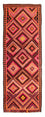 Alfombra de pasillo Alfombra Kelim - Antigua - 370 x 140 cm - multicolor