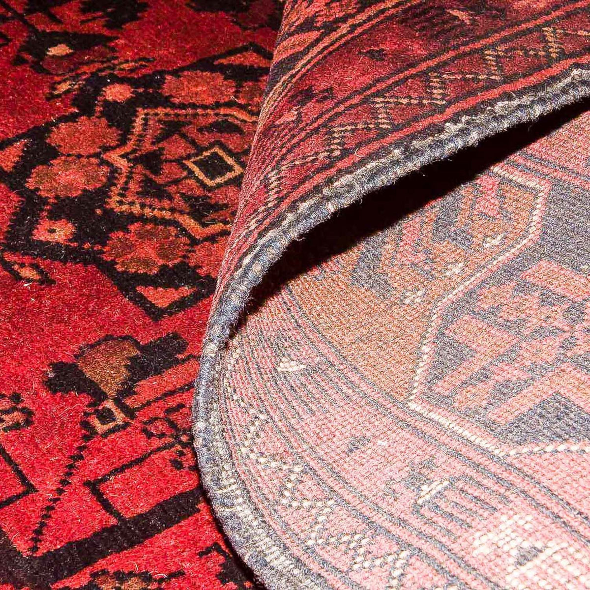 Alfombra afgana - Kunduz - 138 x 96 cm - rojo