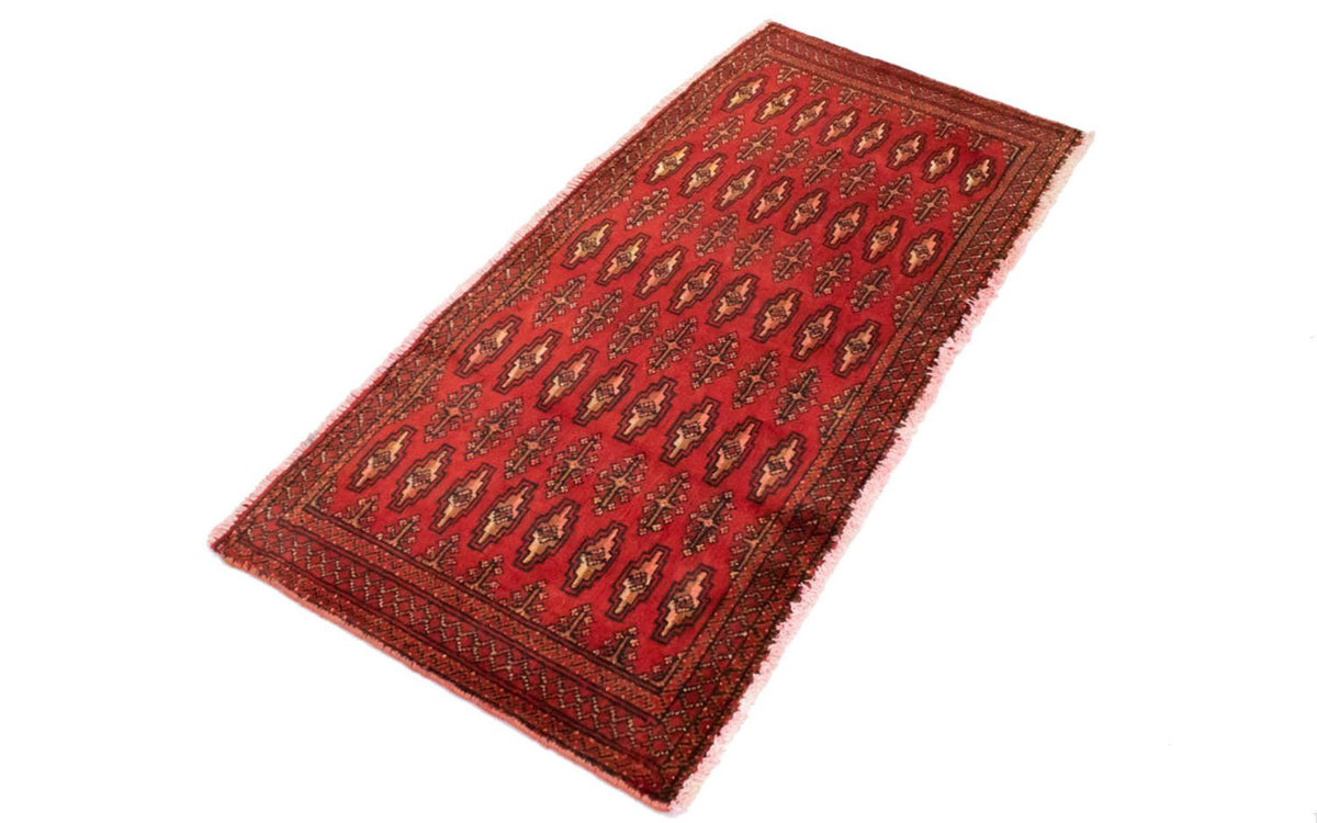 Alfombra Turkaman - 130 x 60 cm - rojo