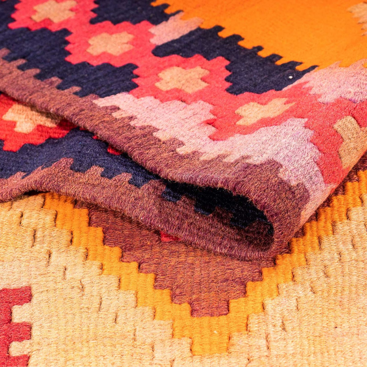 Alfombra de pasillo Alfombra Kelim - Antigua - 320 x 155 cm - multicolor