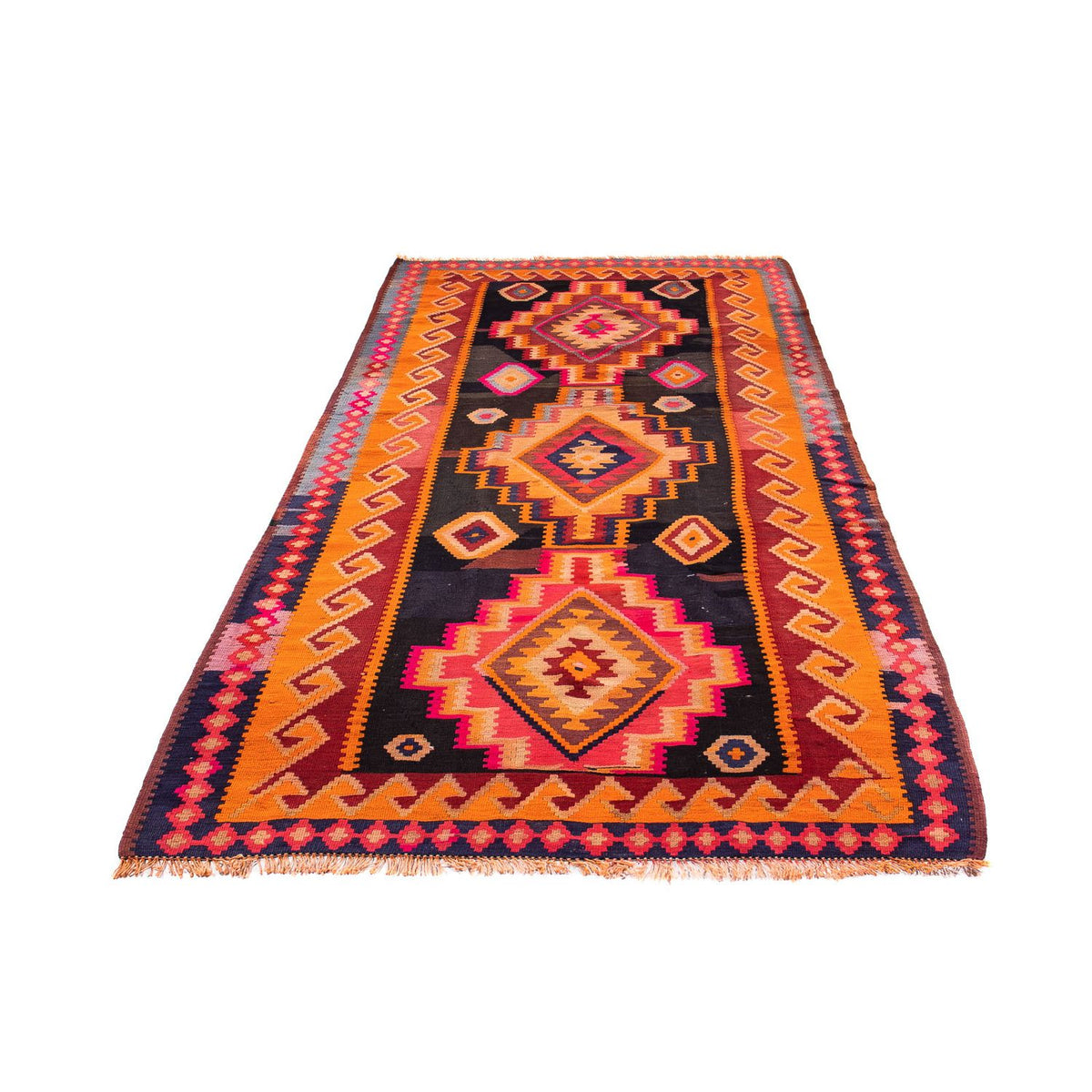 Alfombra de pasillo Alfombra Kelim - Antigua - 320 x 155 cm - multicolor