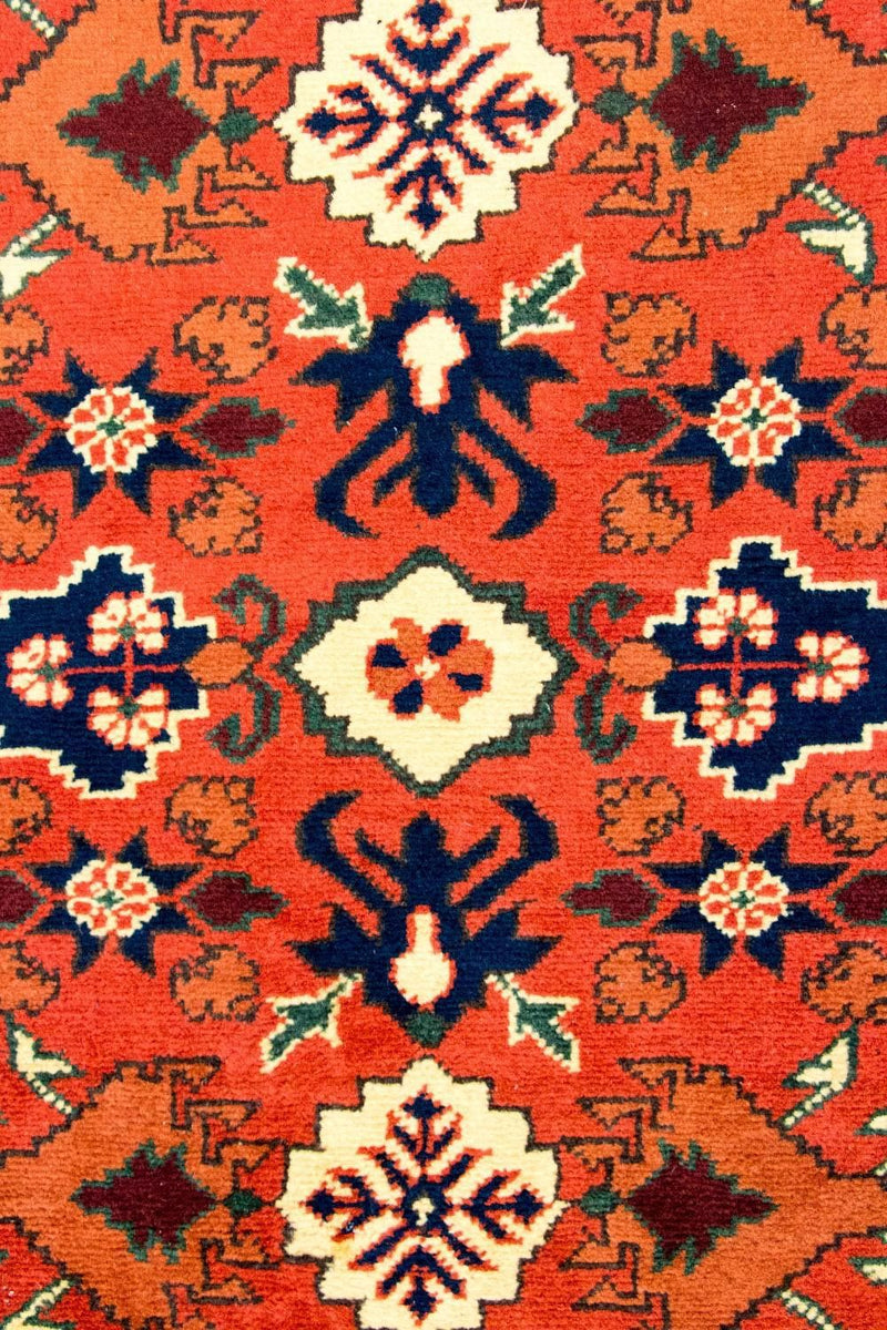 Alfombra de pasillo Alfombra afgana - Hatschlu - 305 x 84 cm - naranja