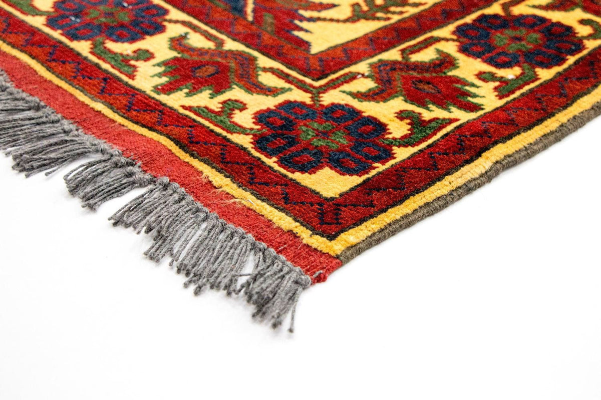 Alfombra de pasillo Alfombra afgana - Hatschlu - 304 x 80 cm - rojo