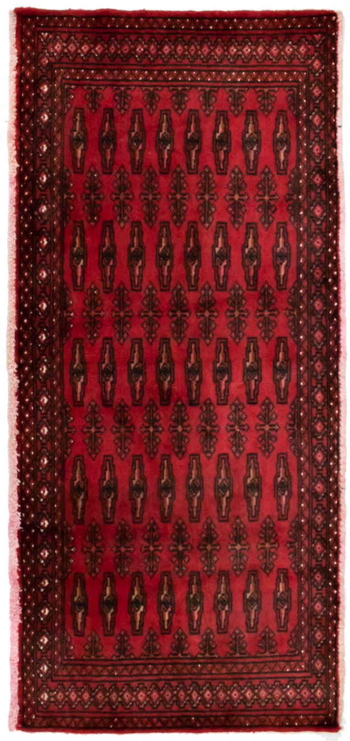 Alfombra Turkaman - 130 x 60 cm - rojo