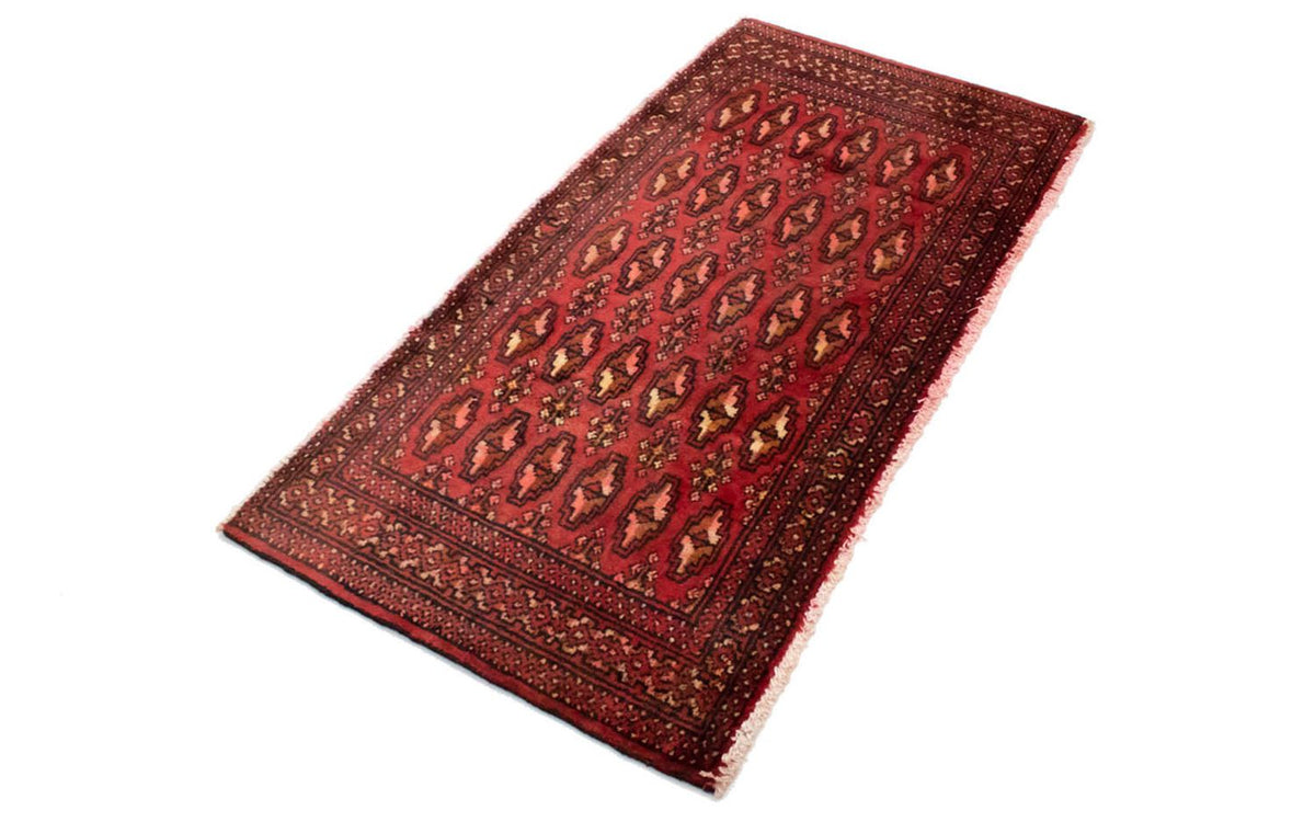 Alfombra Turkaman - 130 x 60 cm - rojo