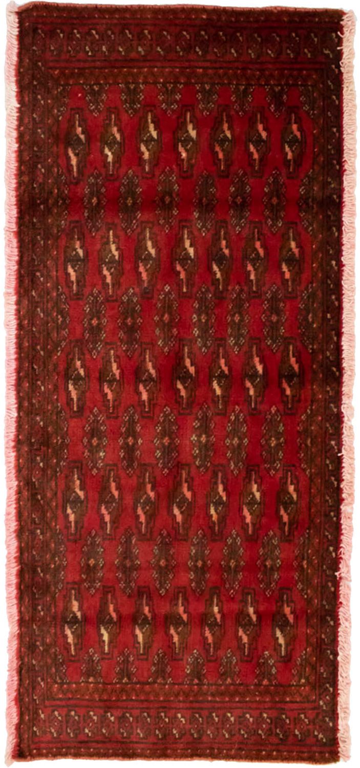 Alfombra Turkaman - 130 x 60 cm - rojo