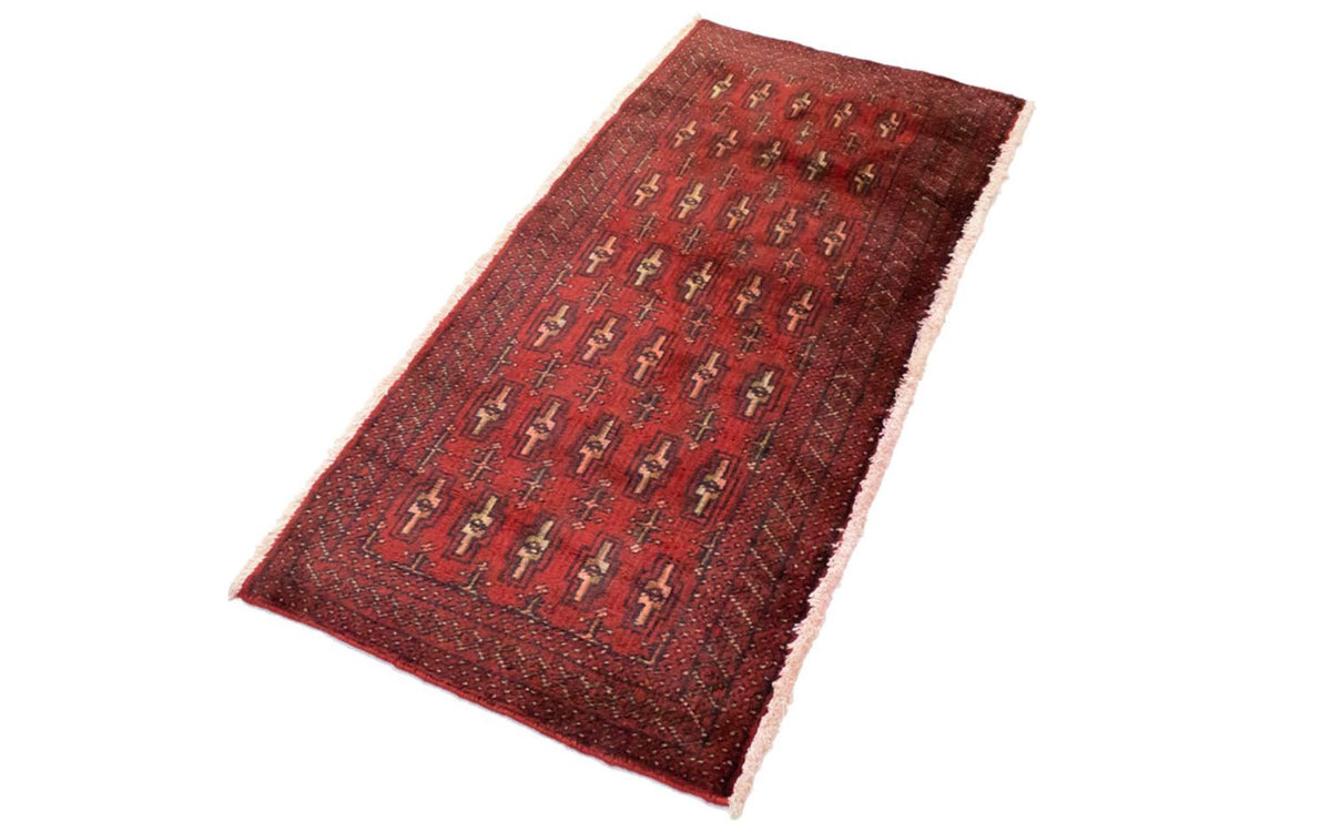 Alfombra Turkaman - 130 x 60 cm - rojo