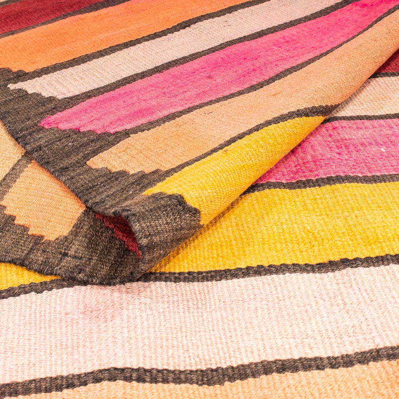 Alfombra de pasillo Alfombra Kelim - Antigua - 370 x 160 cm - multicolor