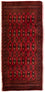 Alfombra Turkaman - 130 x 60 cm - rojo