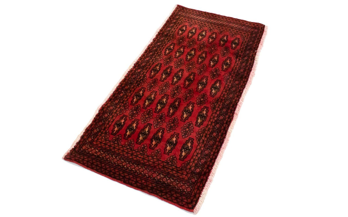 Alfombra Turkaman - 130 x 60 cm - rojo