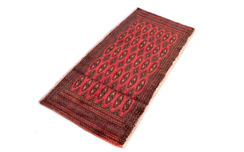 Alfombra Turkaman - 130 x 60 cm - rojo