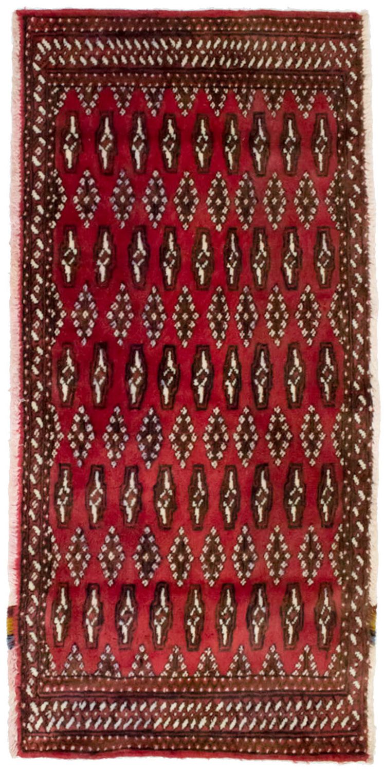 Alfombra Turkaman - 130 x 60 cm - rojo