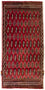 Alfombra Turkaman - 130 x 60 cm - rojo