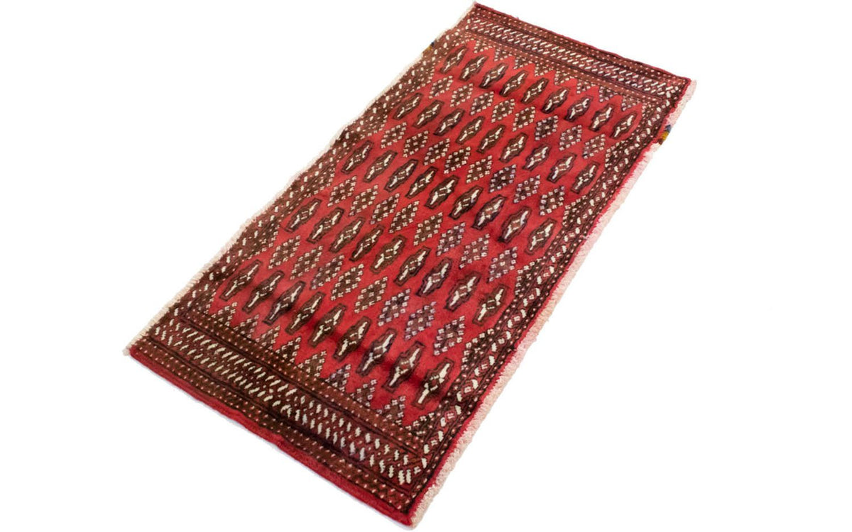 Alfombra Turkaman - 130 x 60 cm - rojo
