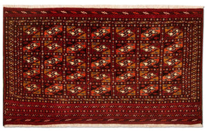 Alfombra Turkaman - 115 x 67 cm - rojo