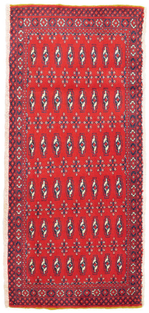 Alfombra Turkaman - 130 x 60 cm - rojo