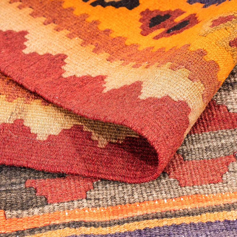 Alfombra de pasillo Alfombra Kelim - Antigua - 220 x 110 cm - multicolor