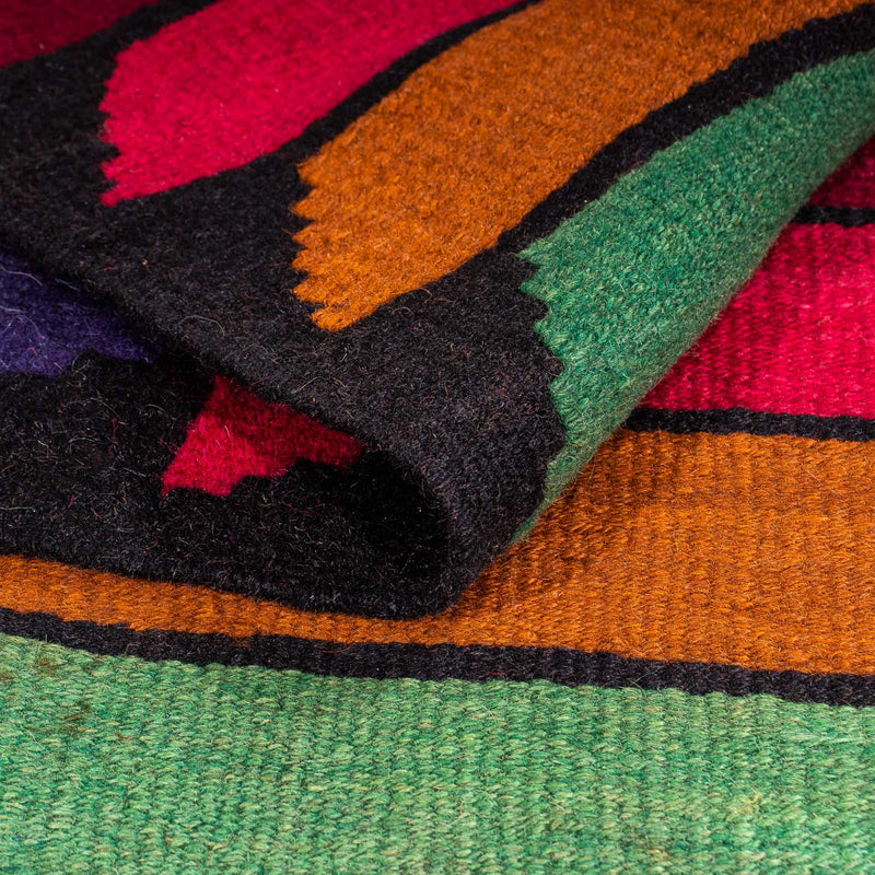 Alfombra de pasillo Alfombra Kelim - Antigua - 350 x 185 cm - multicolor