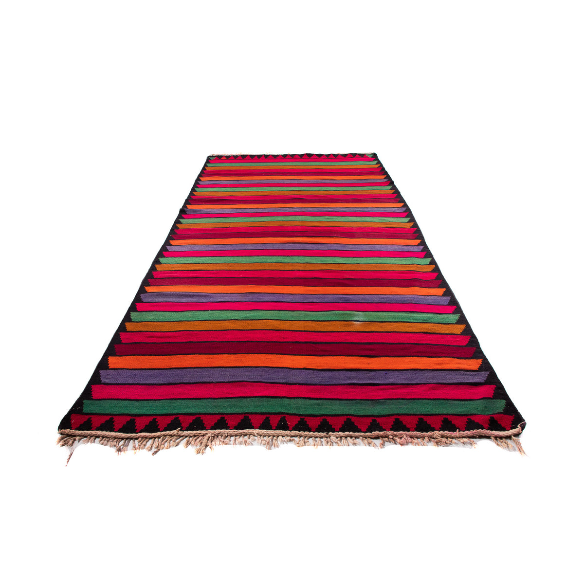 Alfombra de pasillo Alfombra Kelim - Antigua - 350 x 185 cm - multicolor