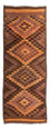 Alfombra de pasillo Alfombra Kelim - Antigua - 380 x 145 cm - multicolor