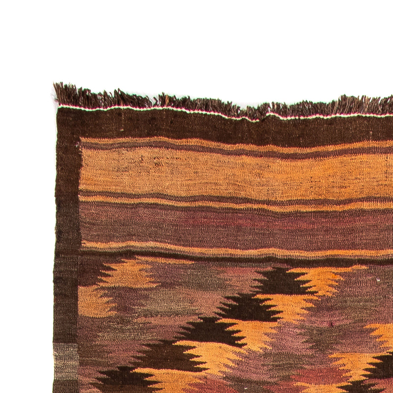 Alfombra de pasillo Alfombra Kelim - Antigua - 380 x 145 cm - multicolor