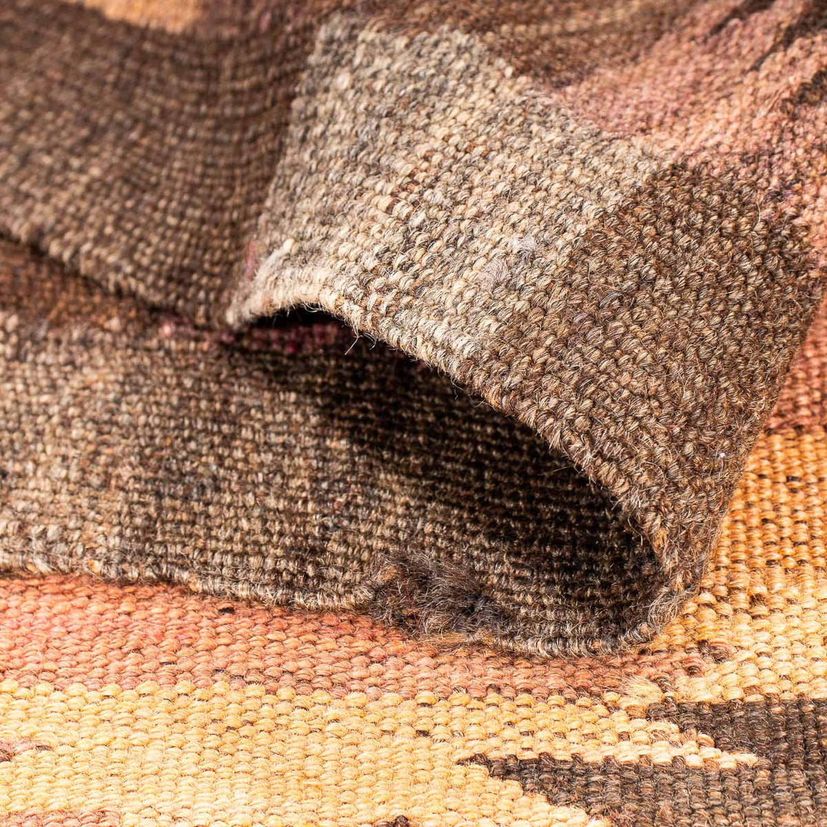 Alfombra de pasillo Alfombra Kelim - Antigua - 380 x 145 cm - multicolor