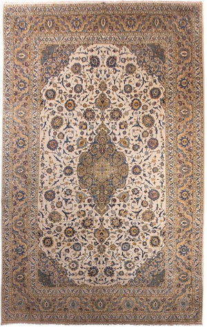 Alfombra persa - Keshan - 415 x 295 cm - beige