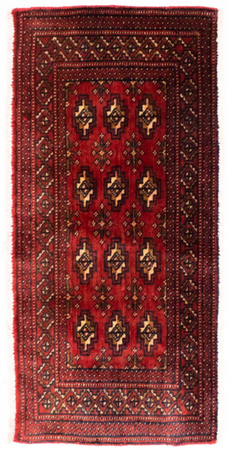 Alfombra de pasillo Alfombra Turkaman - 100 x 50 cm - rojo