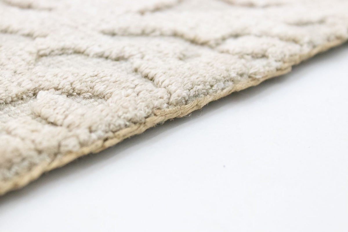 Alfombra de lana cuadrado - 67 x 66 cm - beige