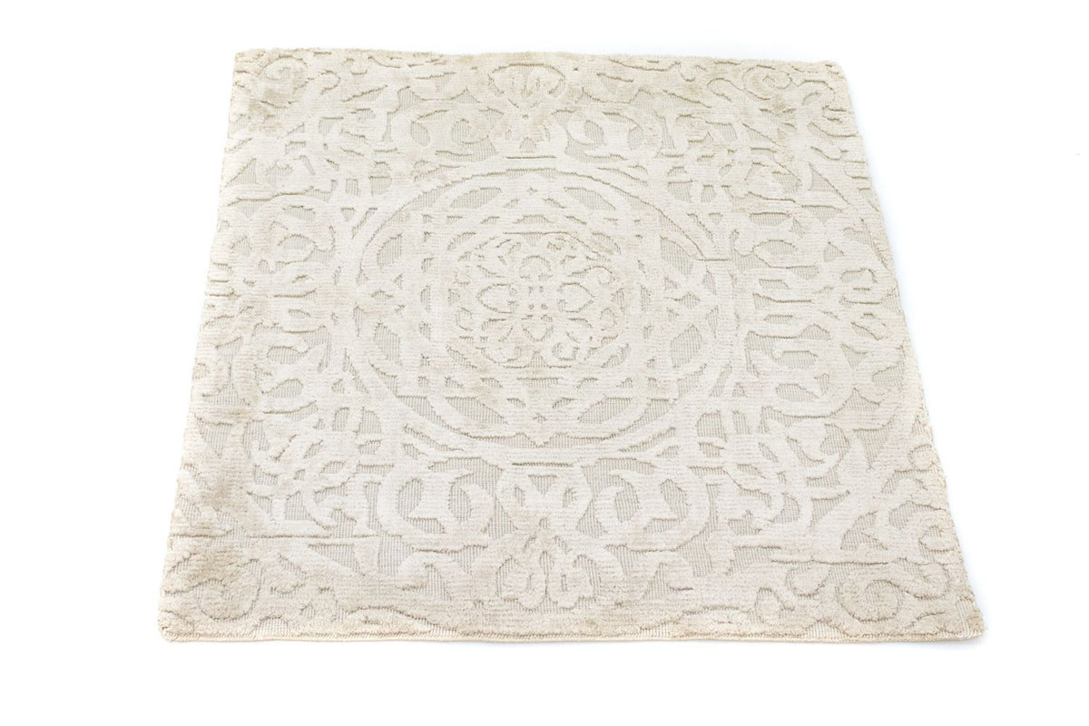 Alfombra de lana cuadrado - 67 x 66 cm - beige