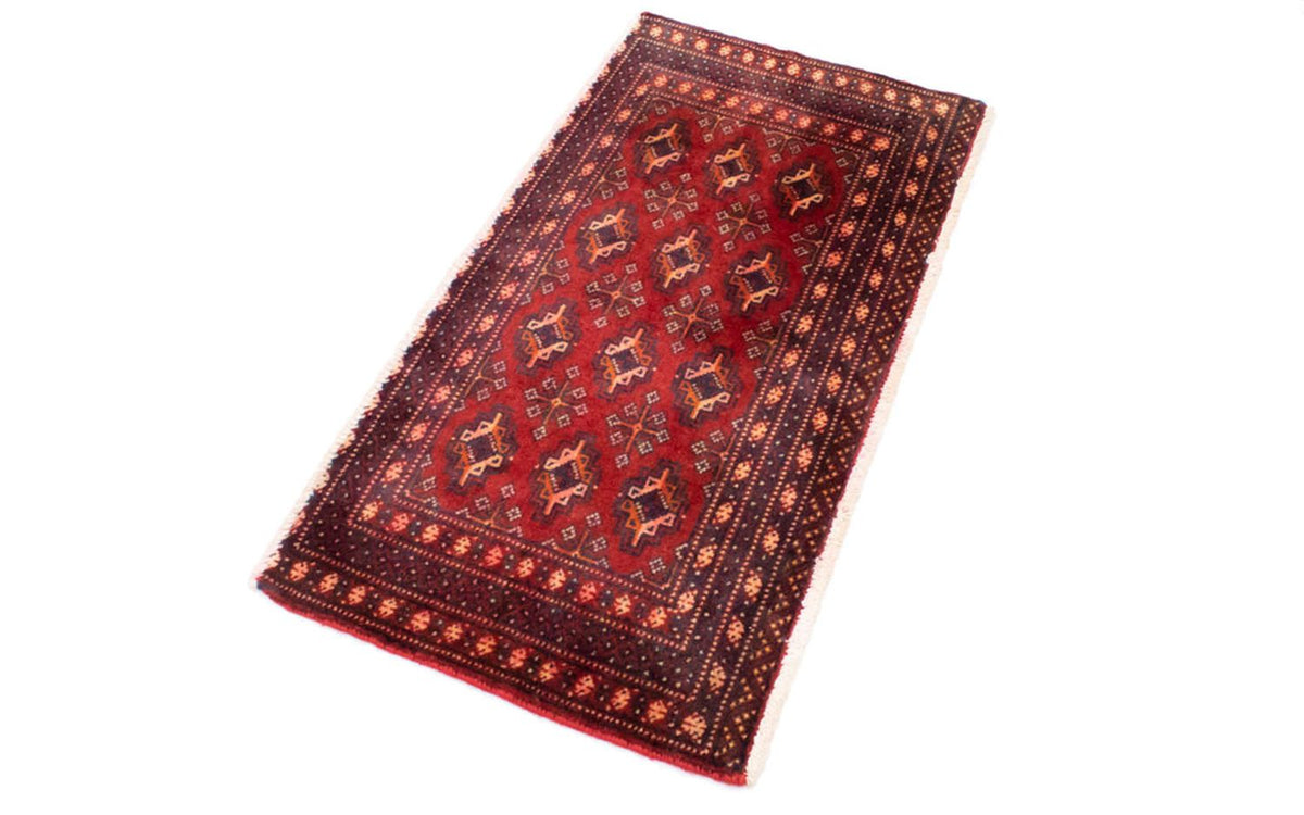Alfombra de pasillo Alfombra Turkaman - 100 x 50 cm - rojo