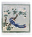 Alfombra de seda - Seda china cuadrado - 31 x 31 cm - multicolor