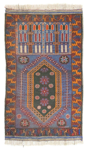 Alfombra Belutsch - 134 x 81 cm - azul