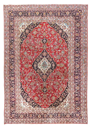 Alfombra persa - Keshan - 337 x 241 cm - rojo