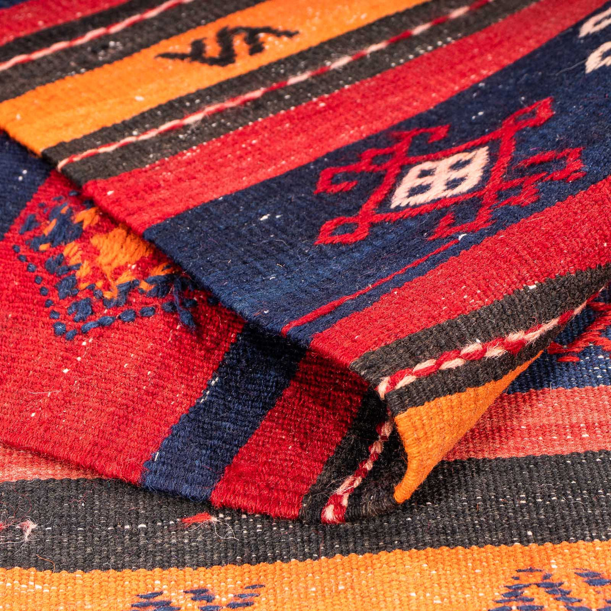 Alfombra de pasillo Alfombra Kelim - Antigua - 325 x 130 cm - multicolor