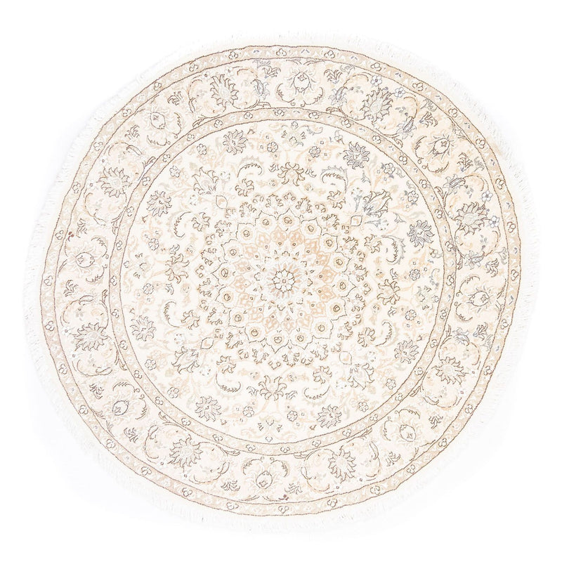 Alfombra Persa - Nain - Real redondo  - 150 x 150 cm - beige
