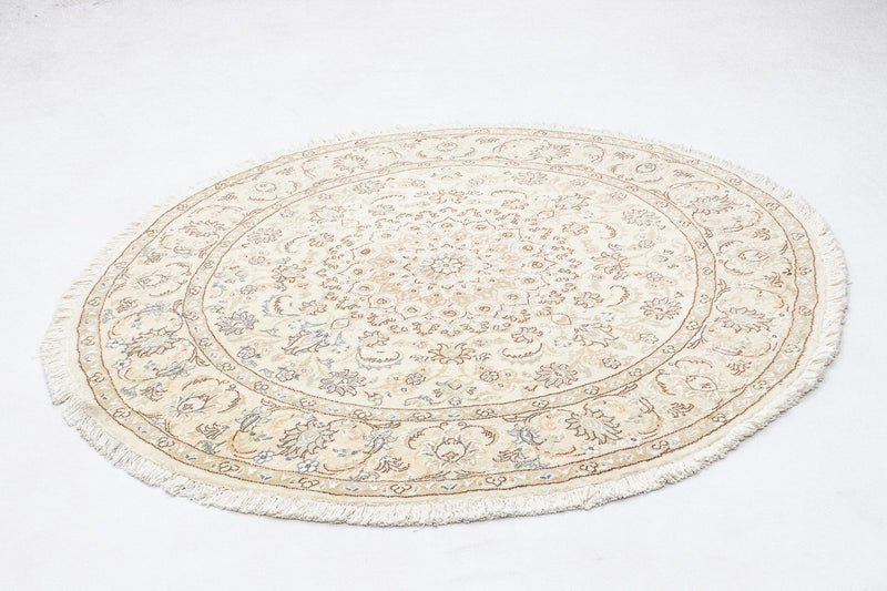 Alfombra Persa - Nain - Real redondo  - 150 x 150 cm - beige