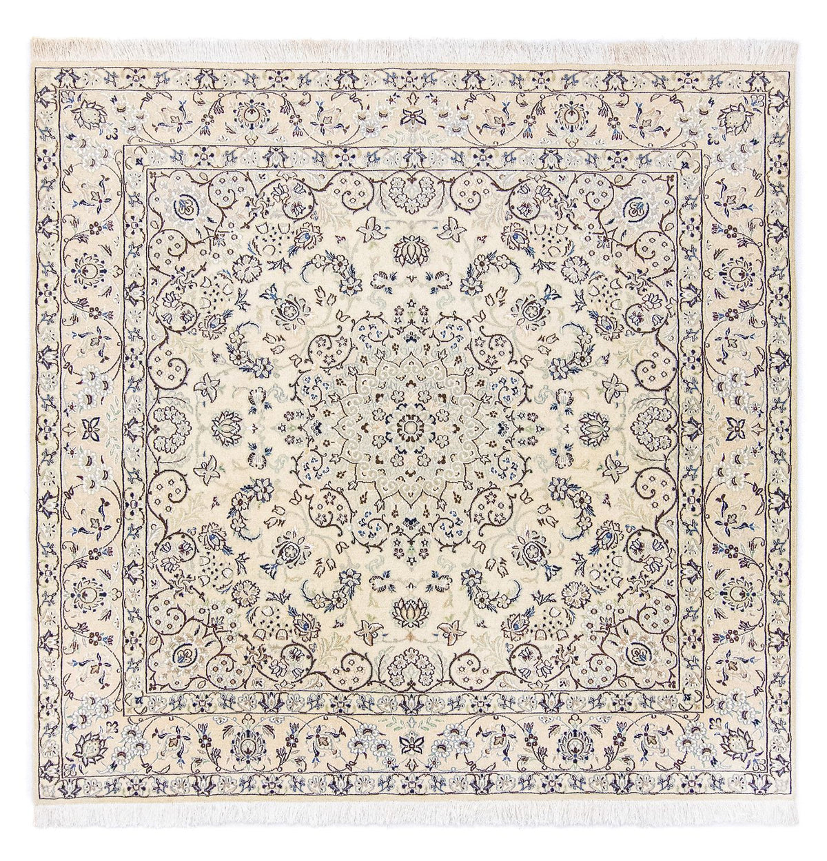 Alfombra Persa - Nain - Real cuadrado - 200 x 193 cm - beige