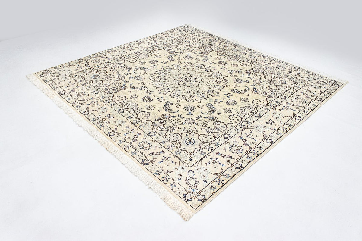 Alfombra Persa - Nain - Real cuadrado - 200 x 193 cm - beige