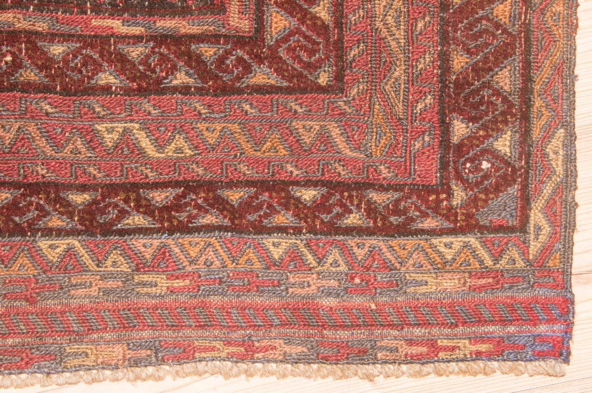Alfombra Kelim - Oriental cuadrado - 123 x 114 cm - rojo