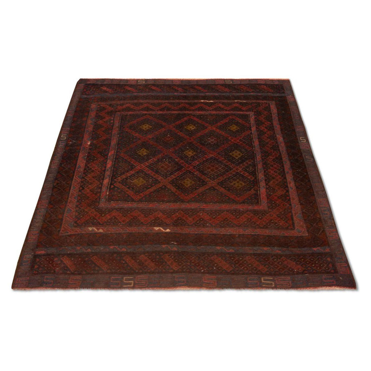 Alfombra Kelim - Oriental - 139 x 118 cm - marrón