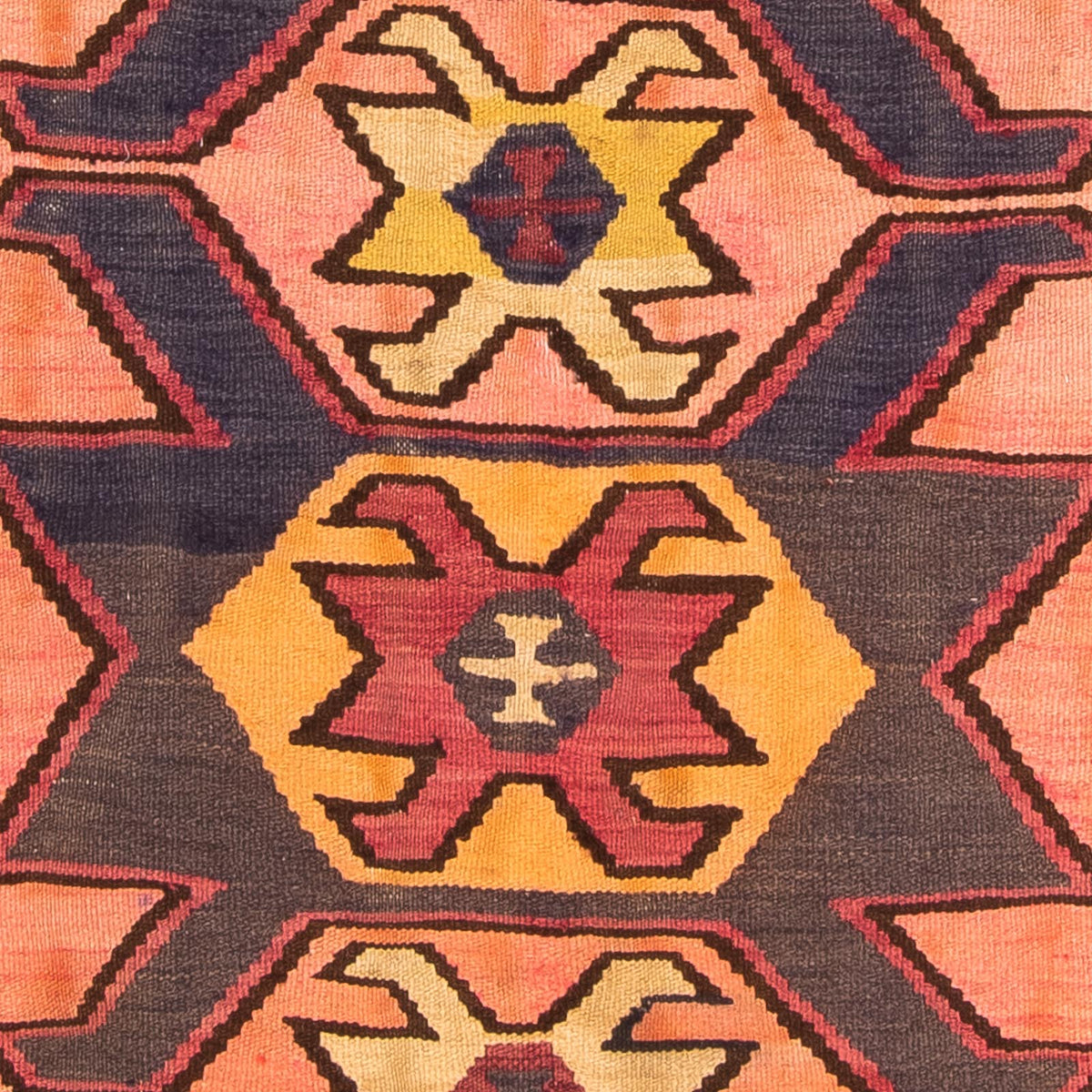 Alfombra de pasillo Alfombra Kelim - Antigua - 265 x 140 cm - multicolor