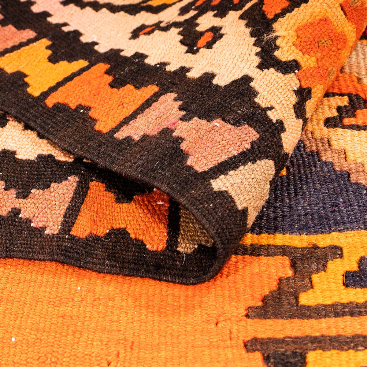 Alfombra de pasillo Alfombra Kelim - Antigua - 290 x 140 cm - multicolor