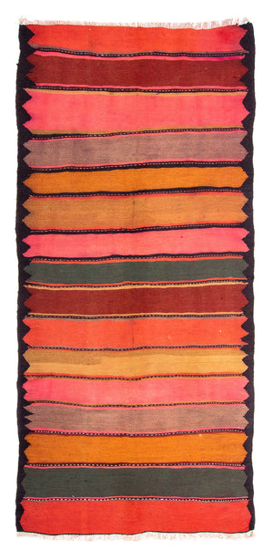 Alfombra de pasillo Alfombra Kelim - Antigua - 290 x 155 cm - multicolor