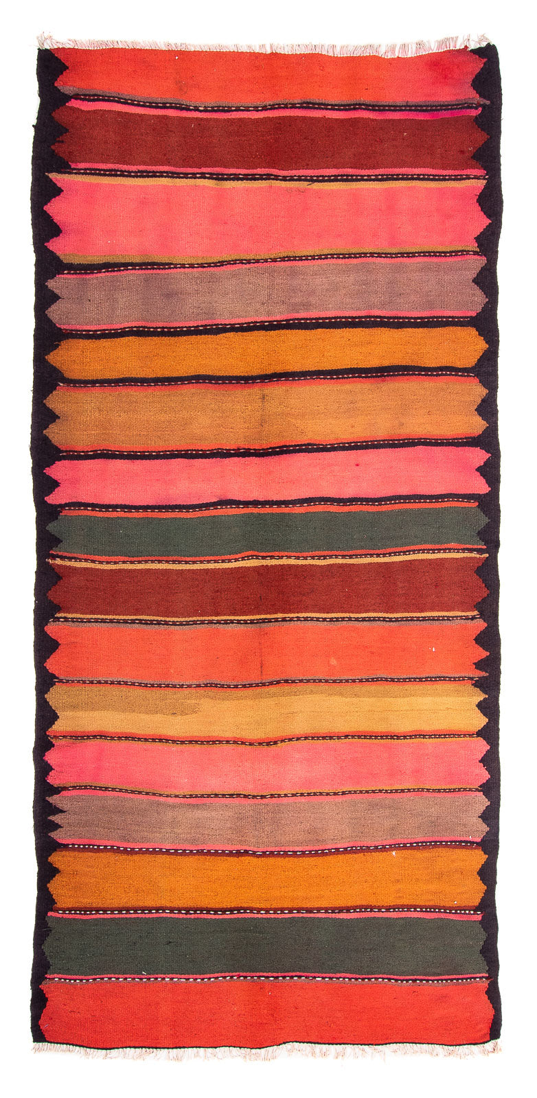 Alfombra de pasillo Alfombra Kelim - Antigua - 290 x 155 cm - multicolor
