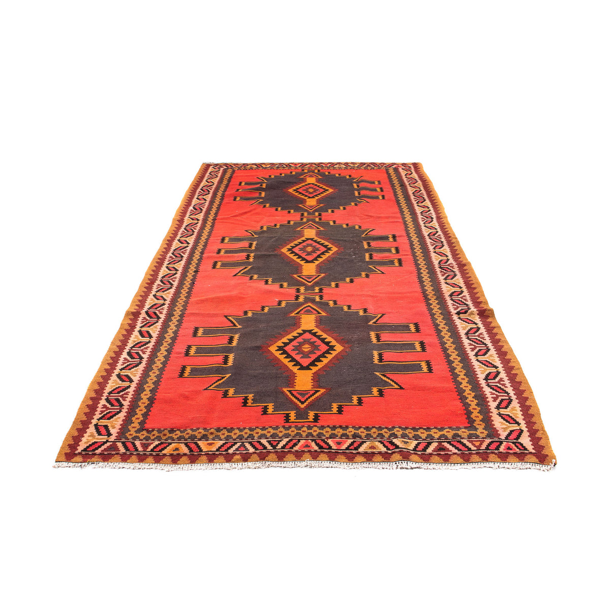 Alfombra de pasillo Alfombra Kelim - Antigua - 290 x 150 cm - multicolor