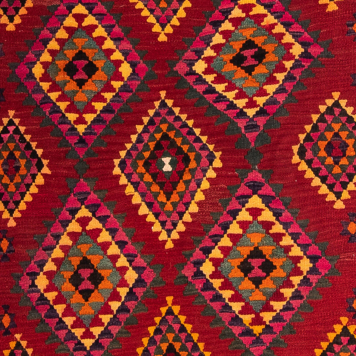 Alfombra de pasillo Alfombra Kelim - Antigua - 390 x 147 cm - multicolor