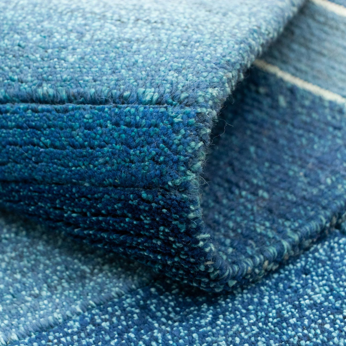 Alfombra de Nepal - 181 x 123 cm - azul