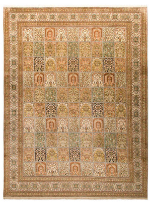 Alfombra de seda - Seda de Cachemira - 328 x 240 cm - multicolor