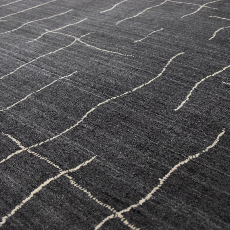 Alfombra de Nepal - 200 x 142 cm - gris